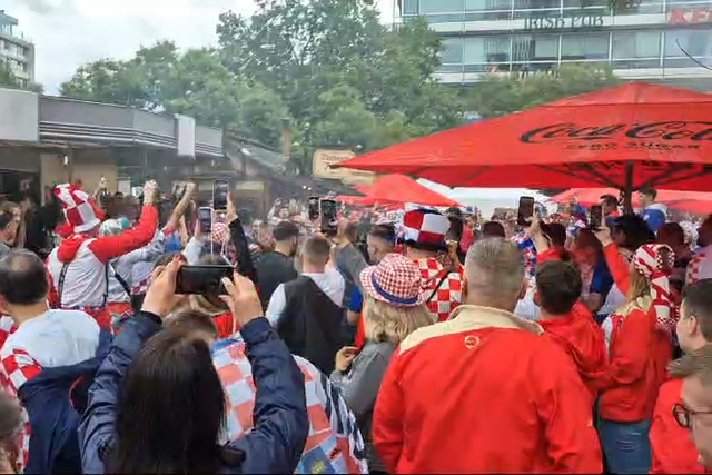 Festa croata em Berlim antes da Espanha
