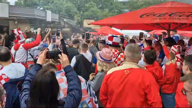 Festa croata em Berlim antes da Espanha
