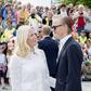 Mette-Marit e o filho Marius Borg Hoiby, enteado do príncipe herdeiro da Noruega