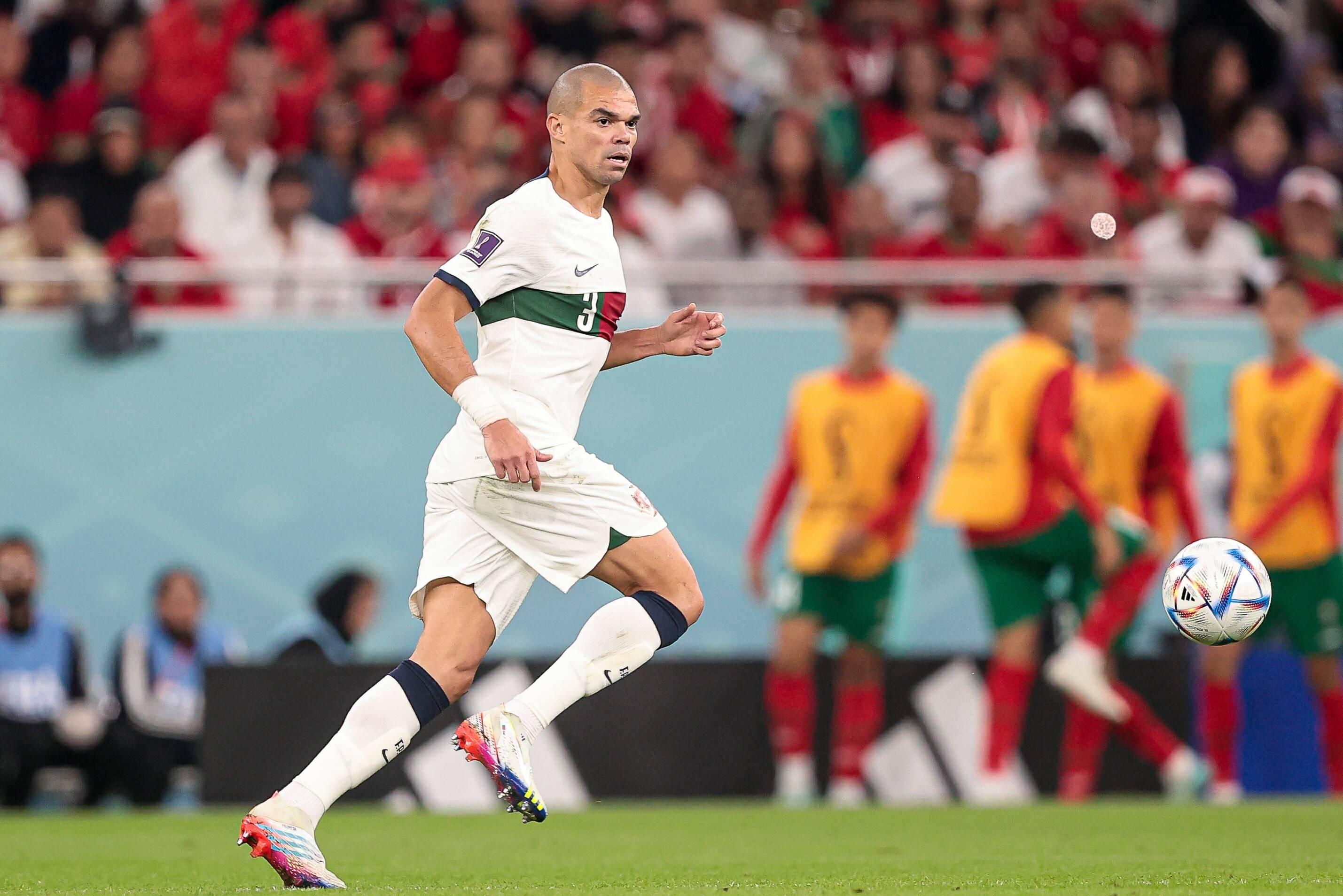 Pepe, Portugal, defesa-central, 39 anos e 287 dias. Mundial 2022, Marrocos, 1-Portugal, 0. Foto IMAGO
