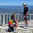 O pedido de casamento de num local único para o ciclismo