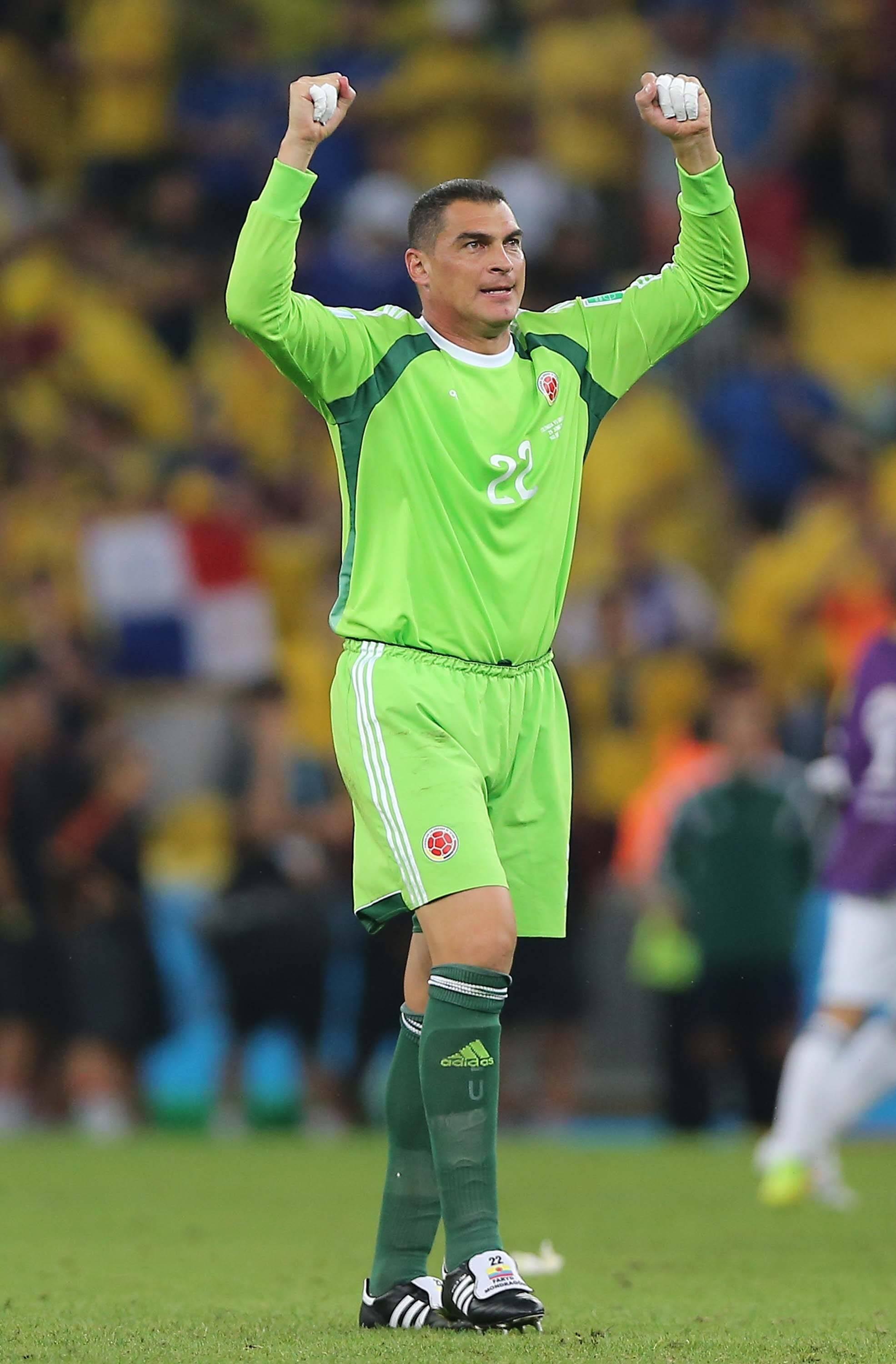 Faryd Mondragon, Colômbia, guarda-redes, 43 anos e 3 dias. Mundial 2014, Japão, 1-Colômbia, 4. Foto IMAGO