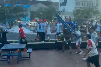 Confusão entre adeptos argentina