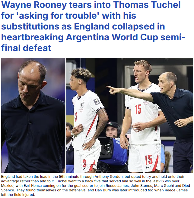 Daily Mail fala de um «colapso» inglês: «A equipa colocou-se em vantagem, mas preferiu preservá-la do que aumentá-la.»