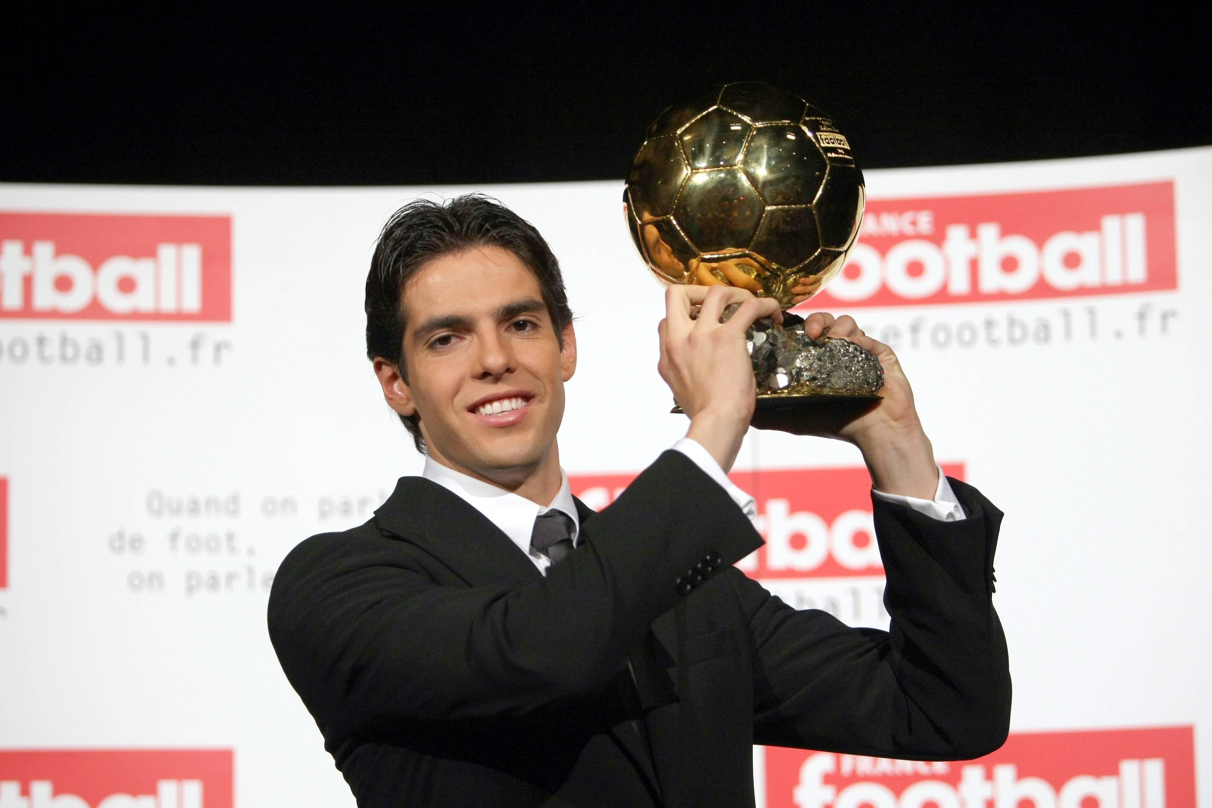 Kaká venceu a Bola de Ouro em 2007, a Champions pelo Milan também em 2007 e o Mundial 2002 pelo Brasil - Foto: Imago