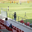 Treino do Benfica com espectador de peso