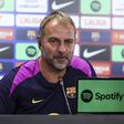Hansi Flick na conferência de imprensa em antevisão ao jogo com o Mallorca Foto: IMAGO