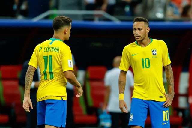 Neymar e Coutinho ao serviço da seleção brasileira no Mundial 2018, na Rússia Foto: IMAGO