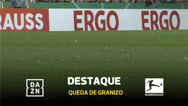Jogo do Leverkusen interrompido por enorme queda de granizo