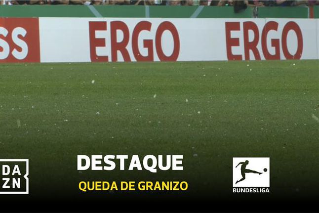 Jogo do Leverkusen interrompido por enorme queda de granizo