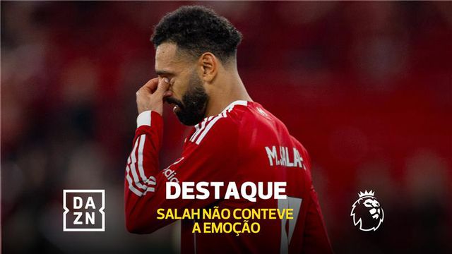 O descarregar de emoções de Salah ao som do cântico de Diogo Jota