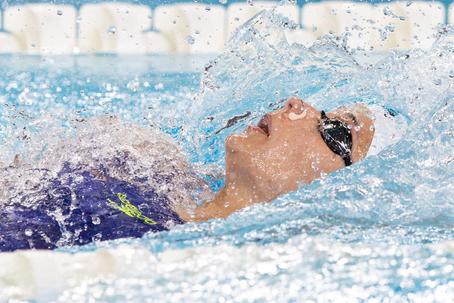 Camila Rebelo foi oitava na final dos 100 m costas nos Europeus Paris. IMAGO