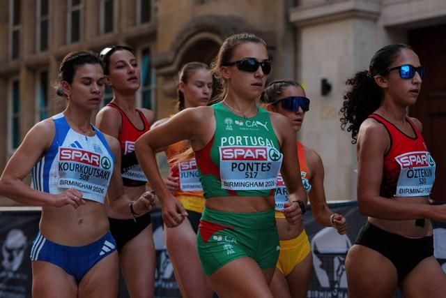 Joana Pontes terminou em 10.º lugar na marcha nos Europeus de Birmingham. Foto FPA/Sportsmedia