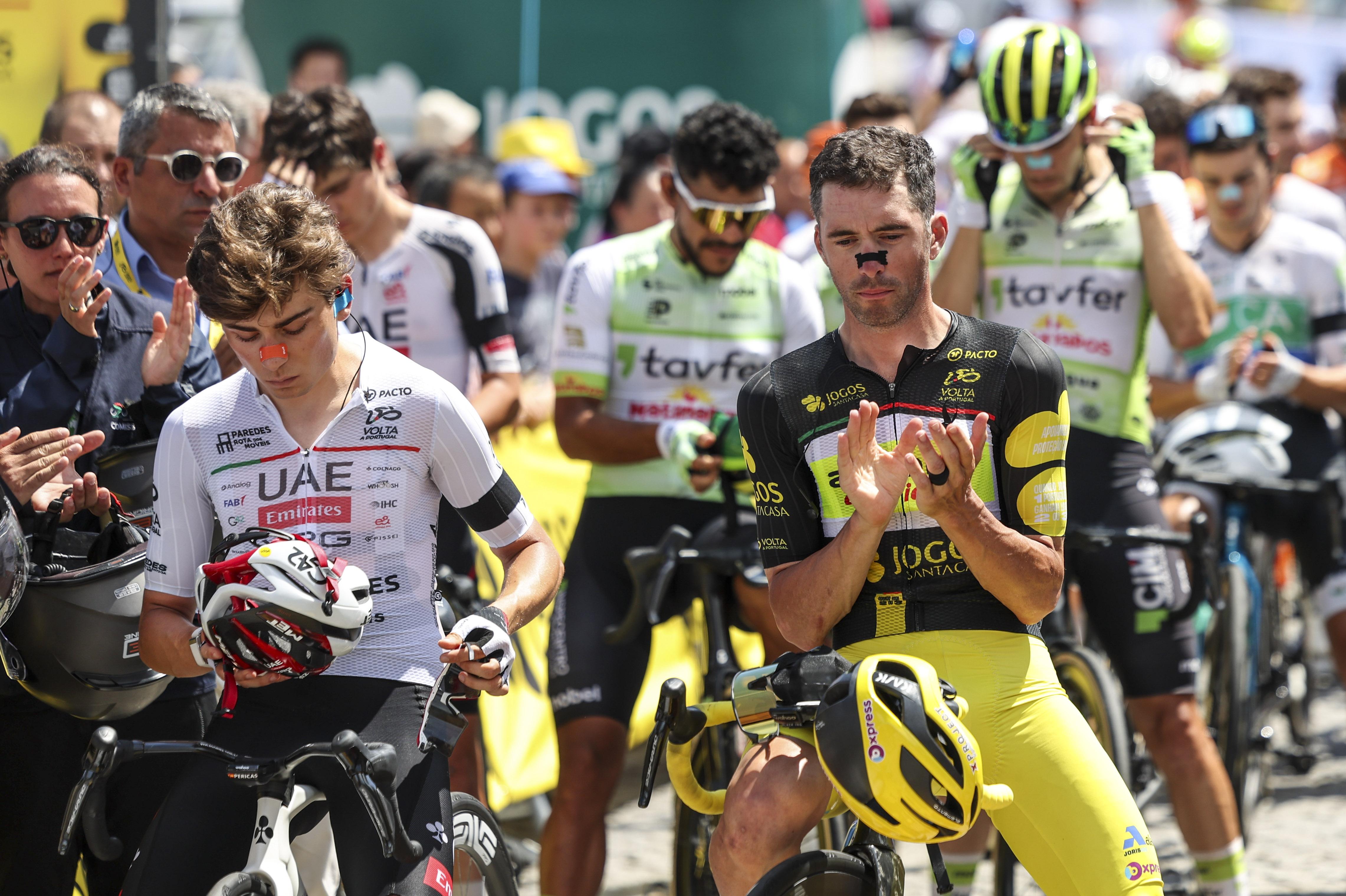 Alexis Guerin correu a etapa da Sra. da Graça com camisola negra em vez de amarela (Nuno Veiga/LUSA)