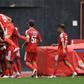 Jogadores do Benfica B festejam golo de Gonçalo Moreira em Leiria - Foto: Benfica