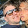 Sabalenka com o ex-namorado, o antigo hoquista Konstantin Koltsov