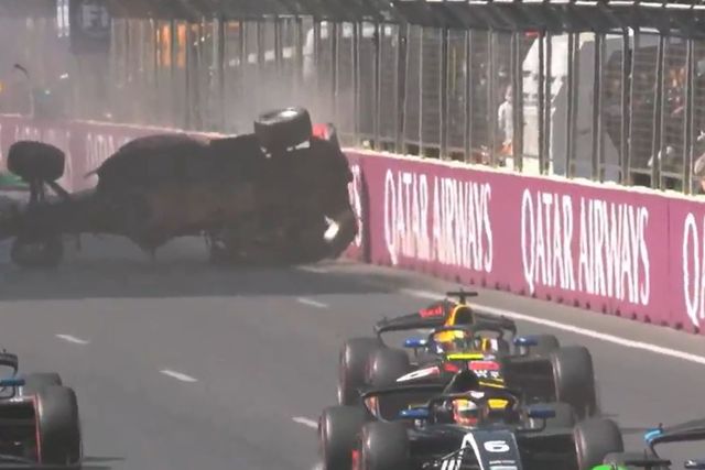 Vídeo: o impressionante acidente na Formula 2 que mandou um piloto pelos ares