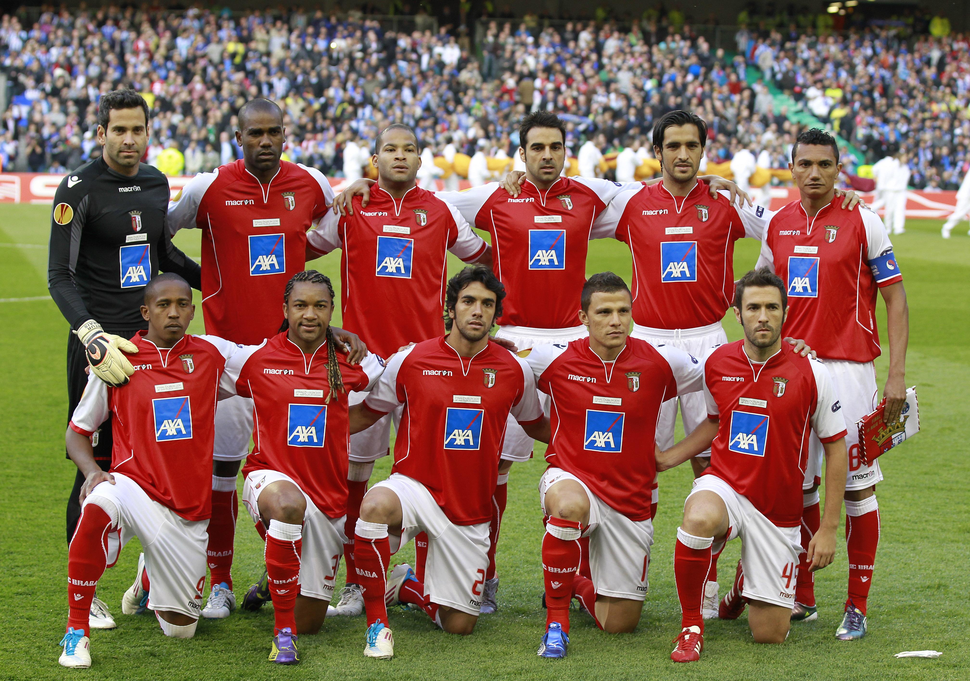 9.º SC Braga (Portugal), 175 jogos, 82 vitórias, 38 empates e 55 derrotas. Melhor: finalista vencido (2011). Foto A BOLA