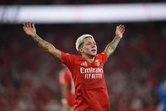 Gianluca Prestianni está em grande momento de forma — Foto: Sérgio Miguel Santos