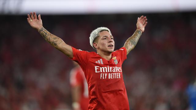 Prestianni, extremo argentino do Benfca (foto: Sérgio Miguel Santos)