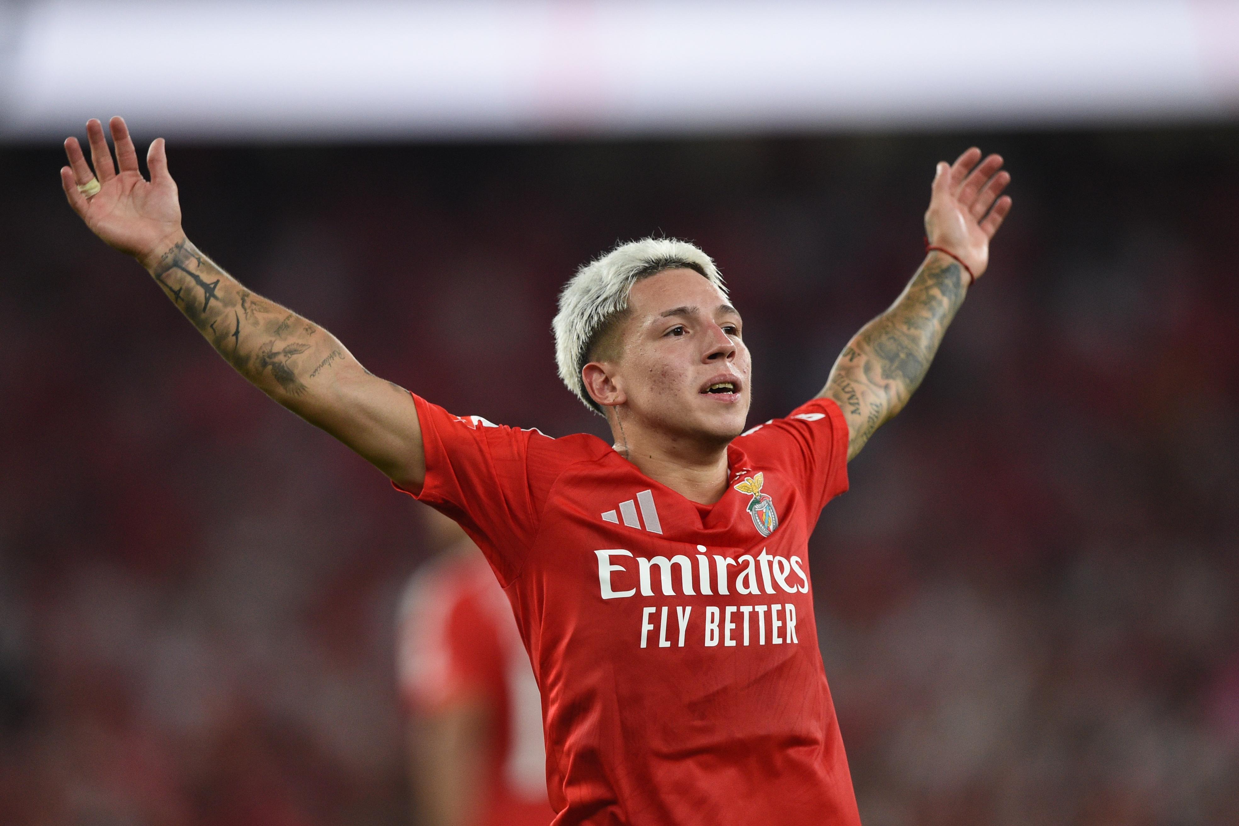 Prestianni, extremo argentino do Benfca (foto: Sérgio Miguel Santos)