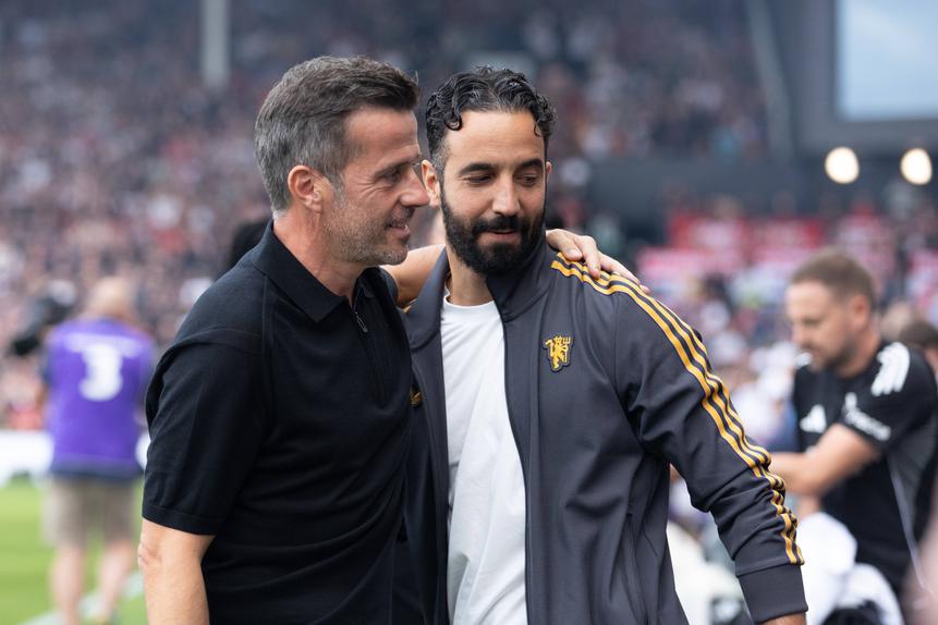 Marco Silva no Fulham e Ruben Amorim no Man. United (IMAGO)