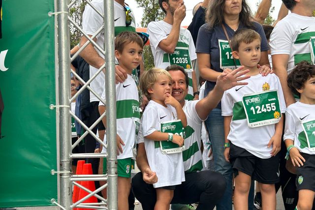 Varandas com o filho na Corrida Sporting