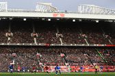 Ambiente em Old Trafford durante o encontro entre Manchester United e Sunderland