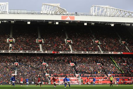 Ambiente em Old Trafford durante o encontro entre Manchester United e Sunderland