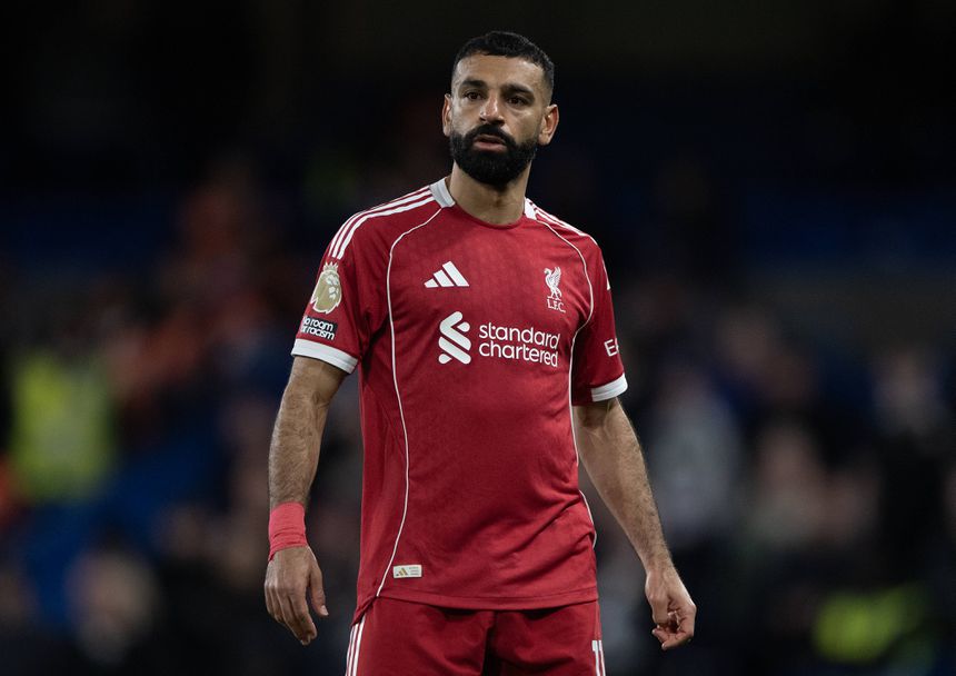 Mohamed Salah com a camisola do Liverpool