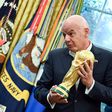 Donald Trump, presidente dos Estados Unidos, e Gianni Infantino, líder máximo da FIFA
