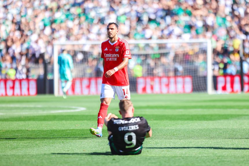 Pavlidis e Gyokeres na final da Taça de Portugal entre Benfica e Sporting no Jamor