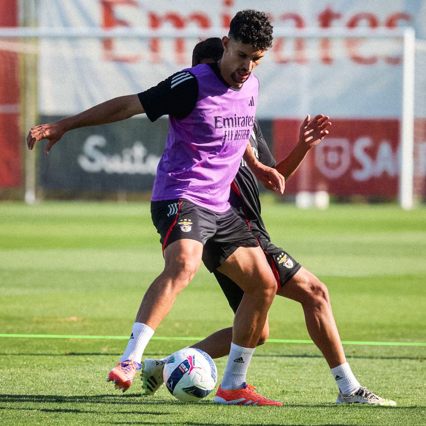 Tomás Araújo, central do Benfica, em fase de treino - Foto SL Benfica