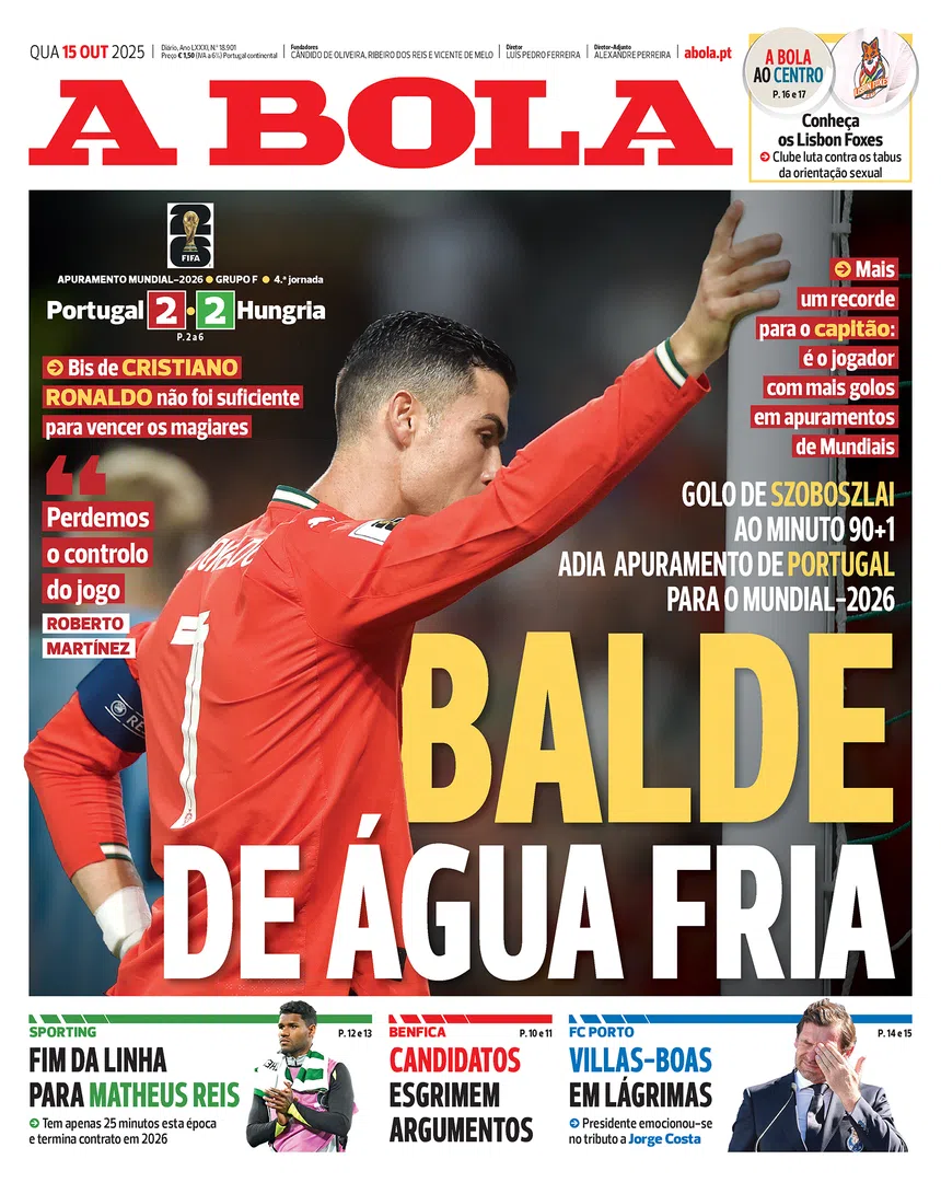 Silêncio total! Apocalipse desportivo anunciado