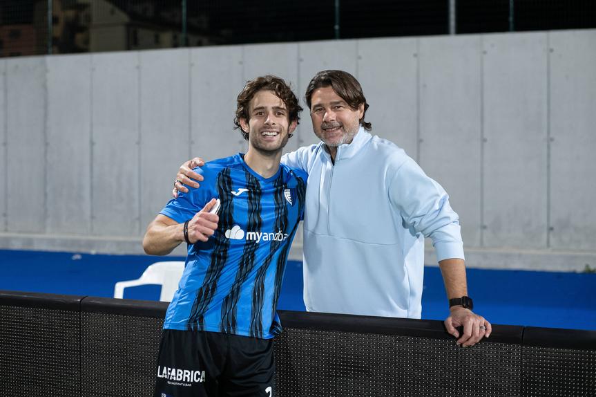 Maurizio Pochettino com o pai, Mauricio Pochettino