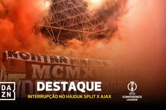 Festival de pirotecnia interrompe jogo quentinho entre Hajduk Split e Ajax