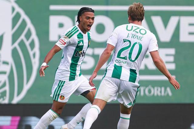 Sebastian Clemmensen celebra o golo frente aos insulares com João Tomé - Foto: Rio Ave