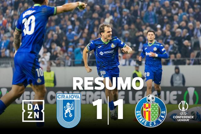 Ex-Sporting resgata ponto para o Getafe na Roménia (resumo)