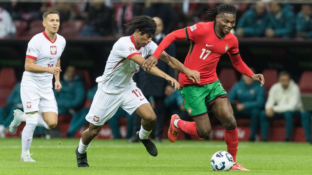 Rafael Leão em ação diante da Polónia em outubro passado