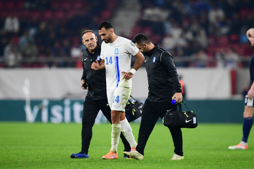 Pavlidis sai lesionado no jogo da Grécia com a Escócia