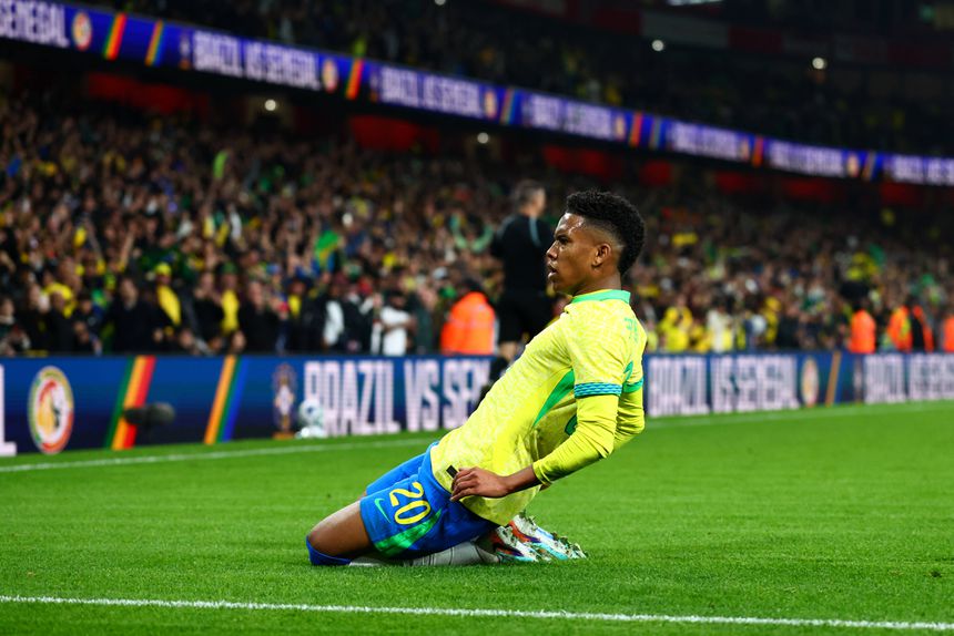 Estevão na vitória do Brasil frente ao Senegal