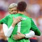 Arsene Wenger e Szczesny no Arsenal