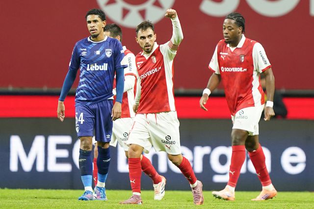 Ricardo Horta apontou o golo do triunfo bracarense, perante o Santa Clara. Foto: Hugo Delgado/LUSA