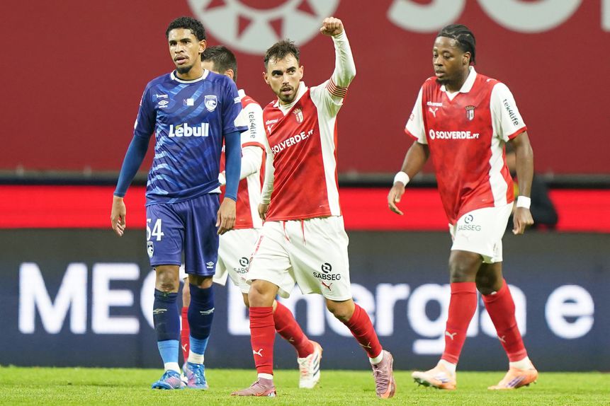 Ricardo Horta apontou o golo do triunfo bracarense, perante o Santa Clara. Foto: Hugo Delgado/LUSA