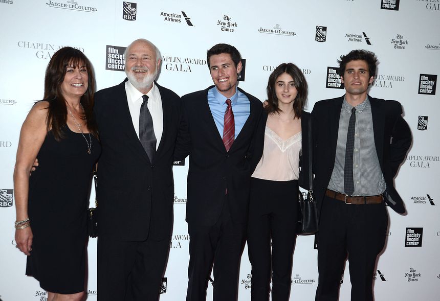 Michele Stinger, Rob Reiner, Jake Reiner, Romy Reiner e Nick Reiner em 2014