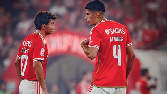 Benfica deseja «muita força» a João Neves e António Silva