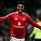 Amad Diallo a celebrar o seu primeiro hat-trick pelo Manchester United, em Old Trafford