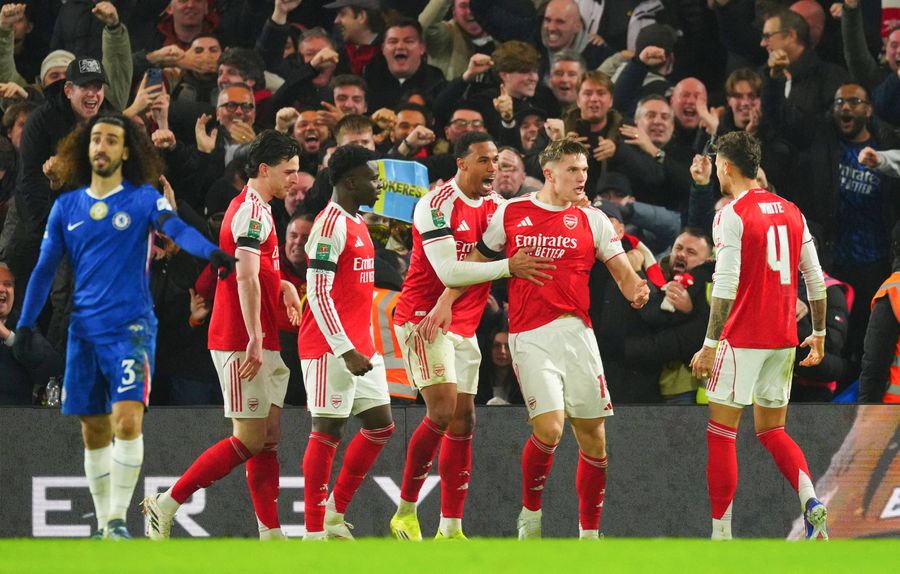 Viktor Gyokeres marcou pelo Arsenal frente ao Chelsea