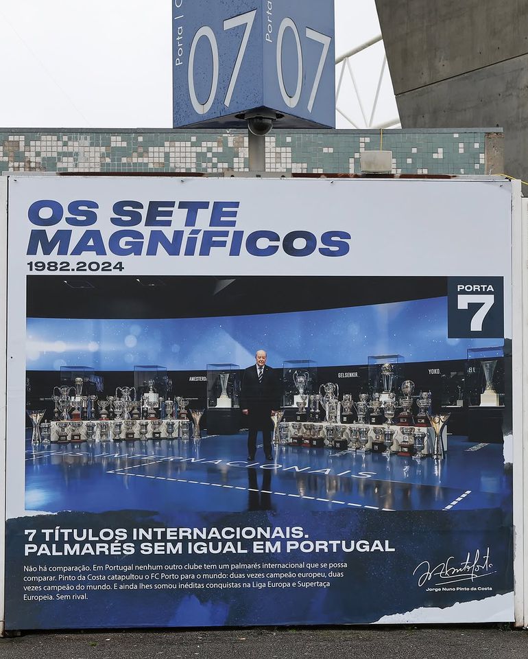 Portas do Estádio do Dragão mudam em homenagem a Pinto da Costa. Foto: FC Porto
