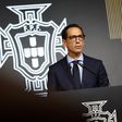 Pedro Proença, que na última sexta-feira venceu as eleições para a presidência da Federação Portuguesa de Futebol, discursa após saber que é o sucessor de Fernando Gomes como presidente da FPF
